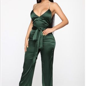 FASHION NOVA *NWT* Satin Jumpsuit